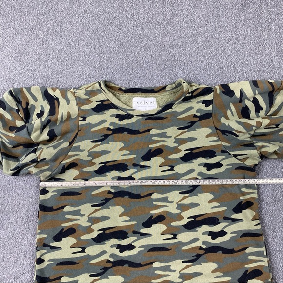 Anthropologie Velvet By Graham & Spencer Camouflage Fleece Shirt Women’s Sz Med - Picture 9 of 9